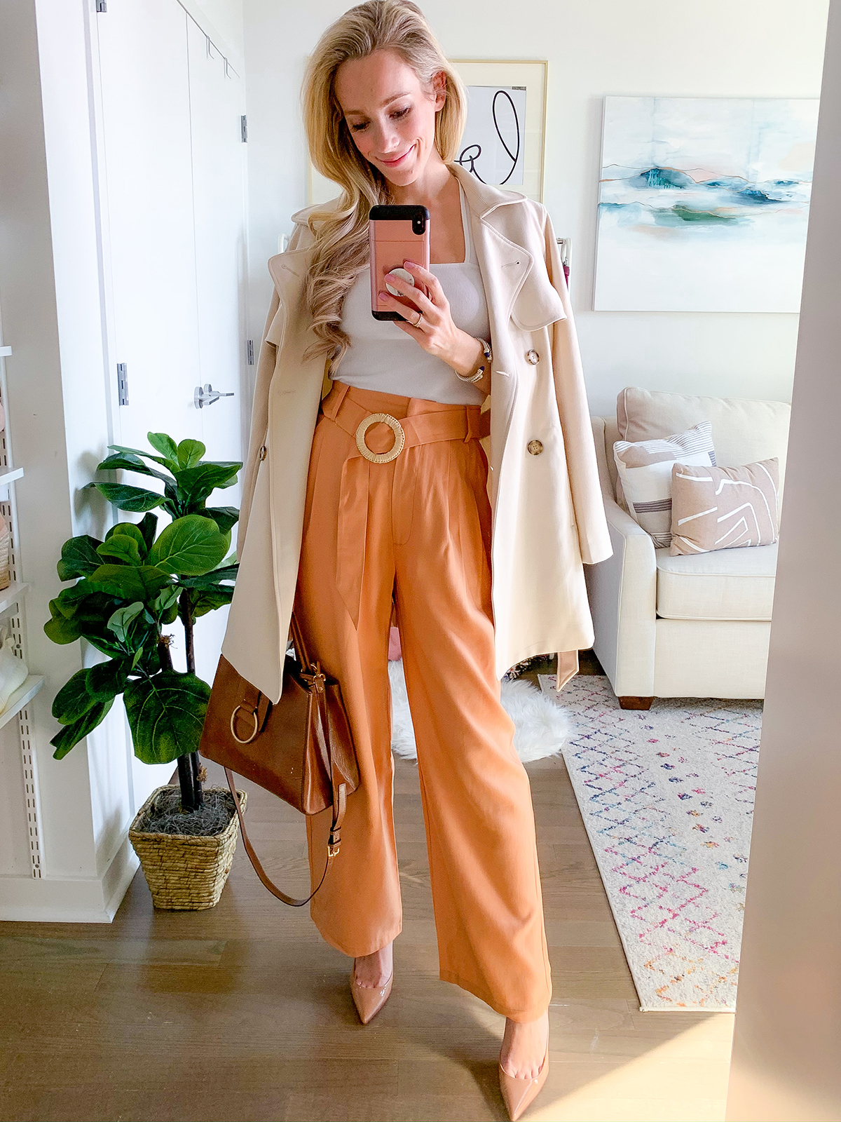 Anthropologie Belted Pants