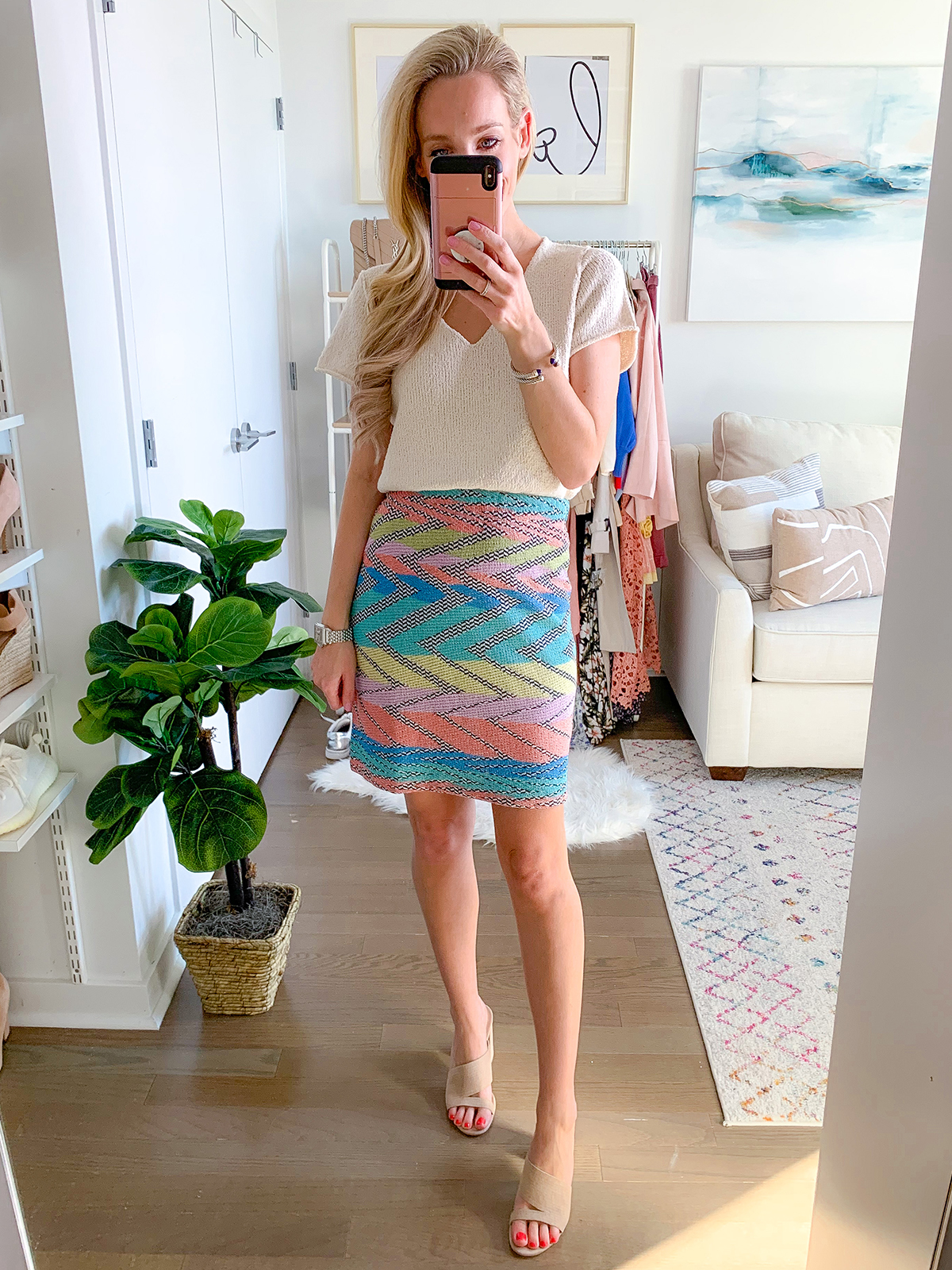 Anthropologie Knit Mini Skirt