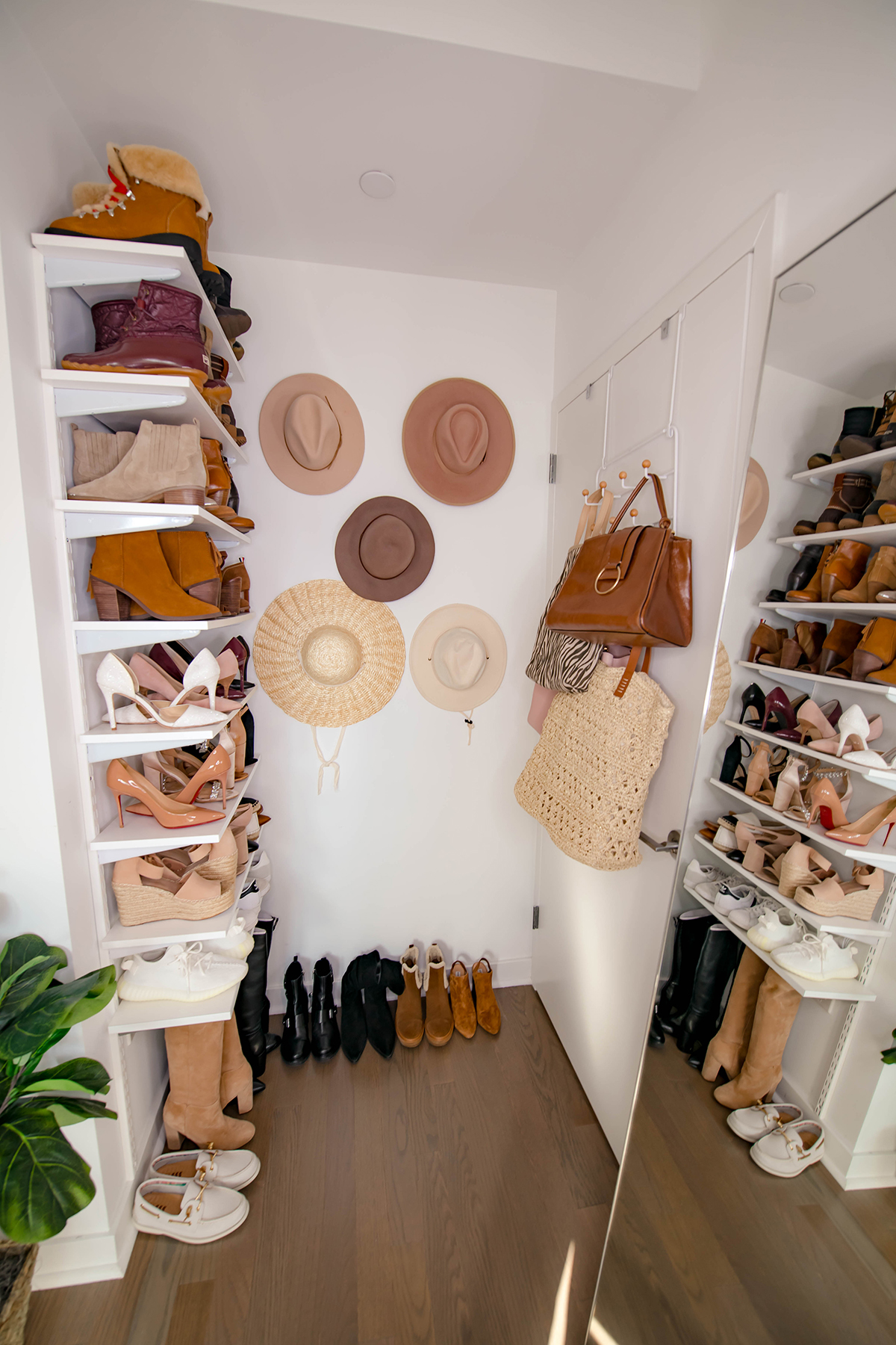 How To Hang Shoe Shelves + A Hat Wall - Katie's Bliss