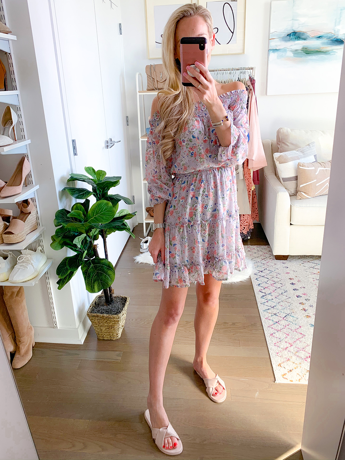 Off the Shoulder Floral Dress