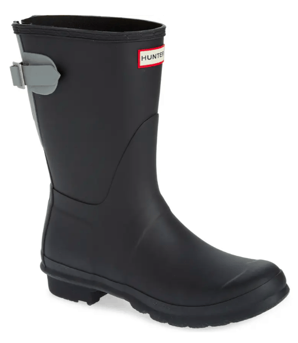 Hunter Original Short Back Adjustable Waterproof Rain Boot