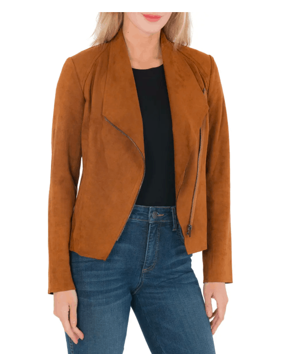 Kut From The Kloth Carina Faux Suede Drape Moto Jacket