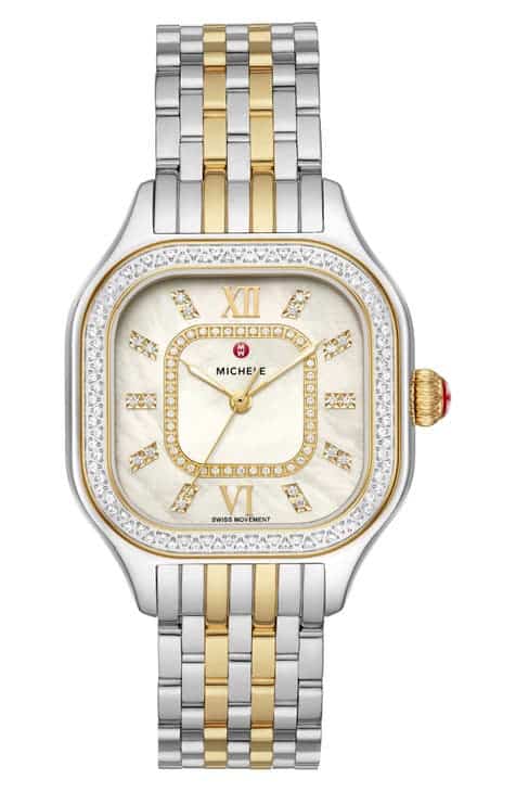 Michele Meggie Diamond Dial Watch Head & Bracelet